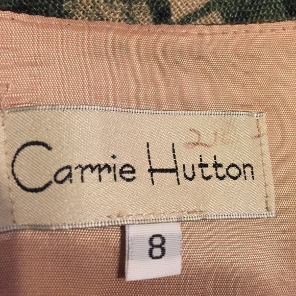 Carrie Hutton Linen Camo Dress Size 8 - Picture 6 of 6